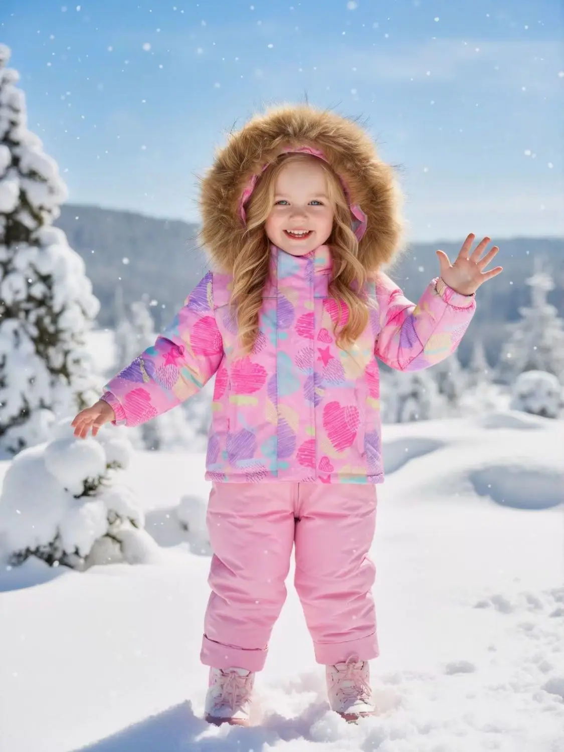 

New Children's Down Jacket for Baby 1-5y Children's Set Kid Girls Toddler Boys Winter Two-piece Coat Down Ski Ourterwear