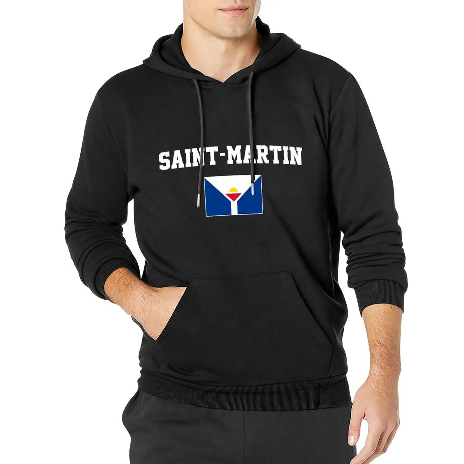 Men Women Hoodies Saint-Martin Est. Capital Hoodie Pullover Hooded Hip Hop Sweatshirt Cotton Unisex