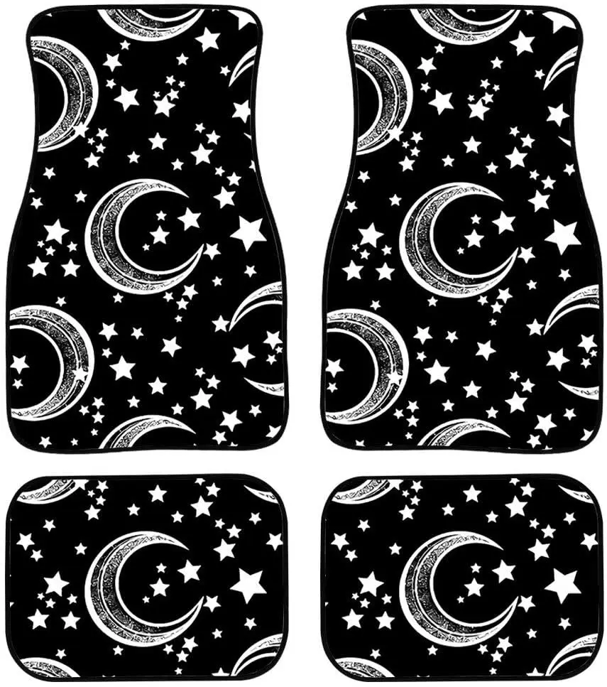 

Alfombrillas Coche Luna Negra Y Estrellas, Juego Completo Alfombras, Alfombrillas Suelo Para Coche, SUV, Sedán, Camión, Furgo