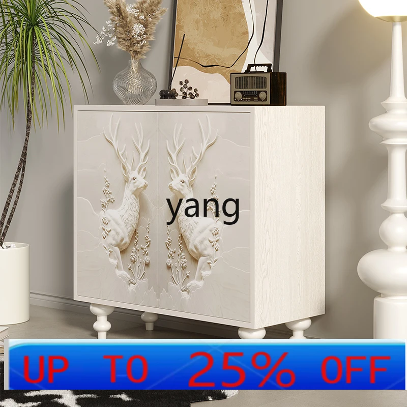 

LTT light luxury entrance cabinet integrated living room wall decorative cabinet modern painted locker