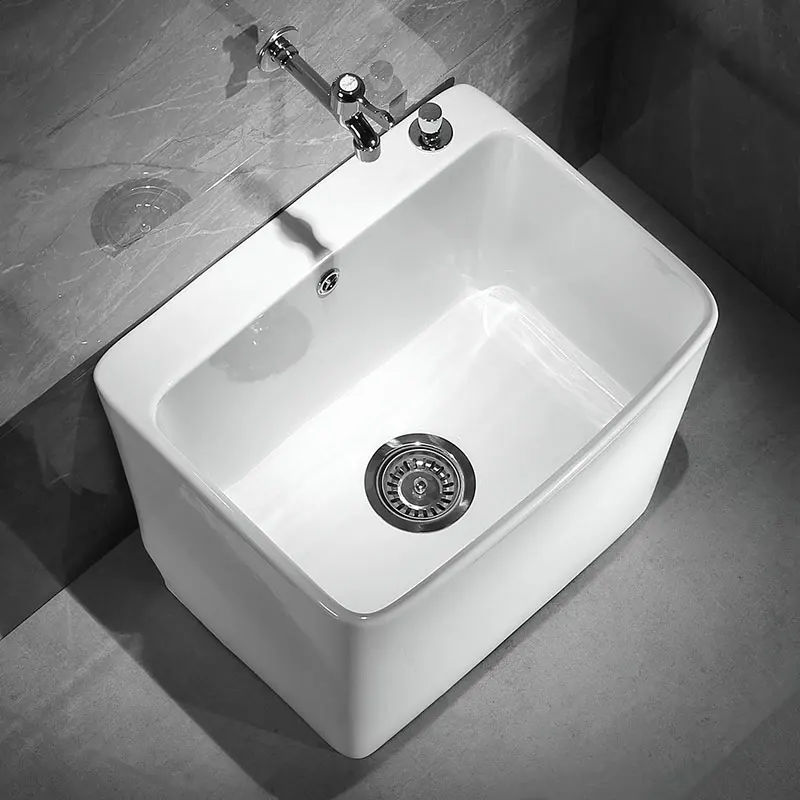 JOMOW Balcony Wash Mop Pool Home Toilet Ceramic Large Floor Basin Mop Pool Pa Slot Small Floor Type