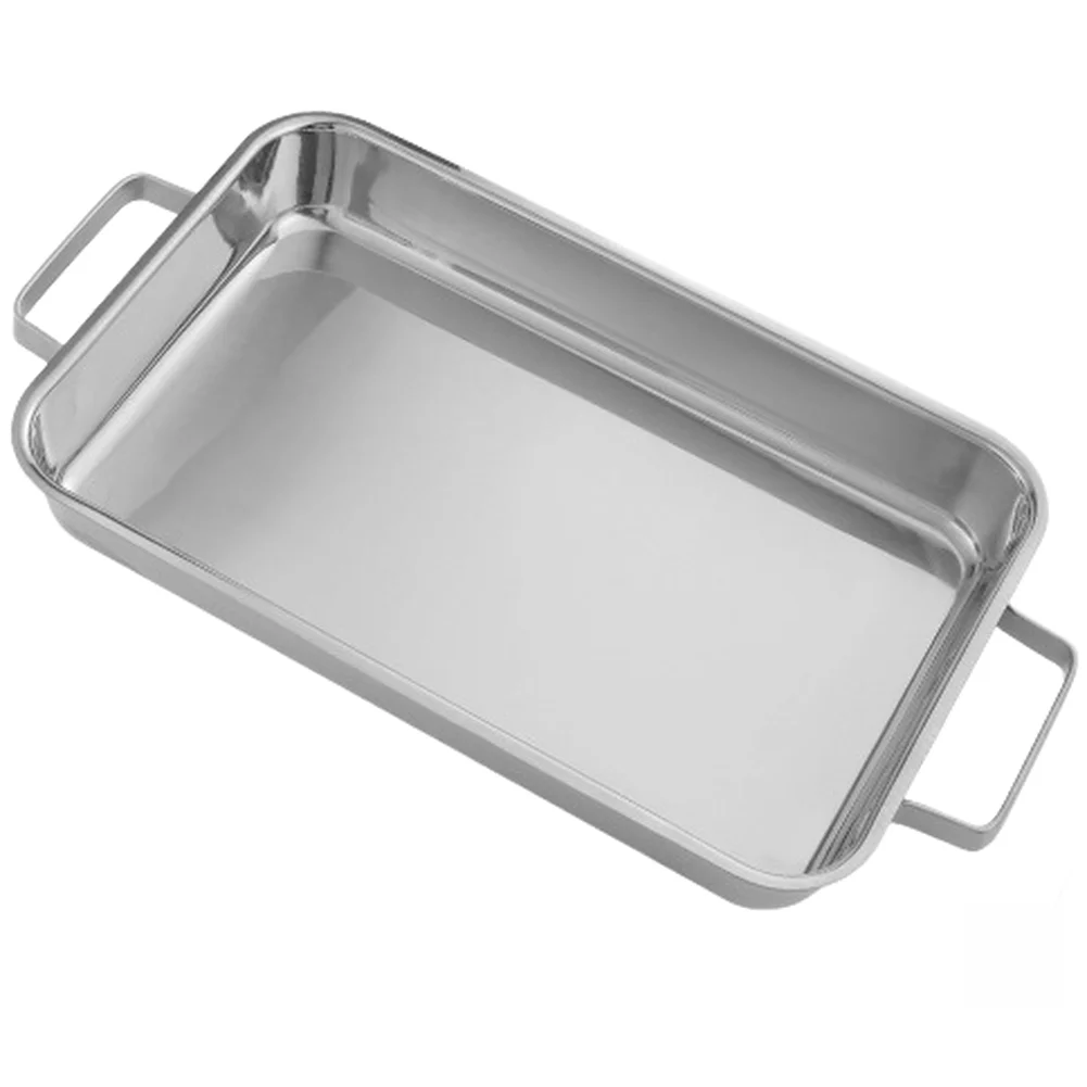 Grilled Fish Plate Constructed from 304 Stainless Steel FOR Induction Cookers Rectangular Design FOR Efficient Heat Conduction