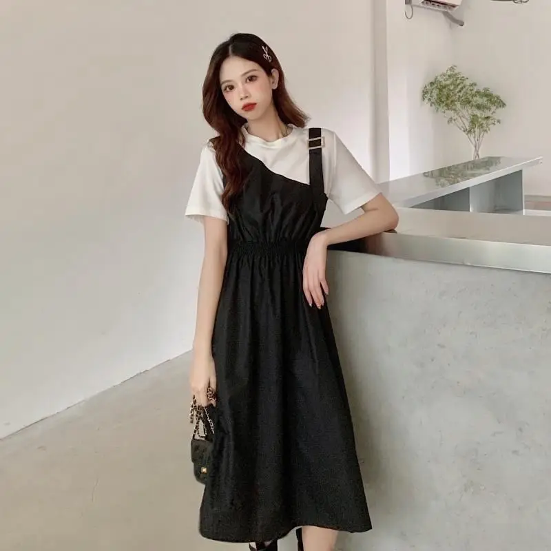 Dresses for Chic and Elegant Ladies Loose Woman Summer Dress 2025 Aesthetic  Clothing Midi Korean Style Cotton Integrated Fashion - AliExpress 200000345