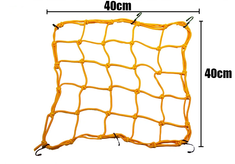 1/2 Stück 40x40cm/30x30cm Verstellbares Motorrad-Elastiknetz Aufbewahrungstasche Fahrrad 6 Haken Befestigungstank Gepäcknetz für Helm – Detail 3