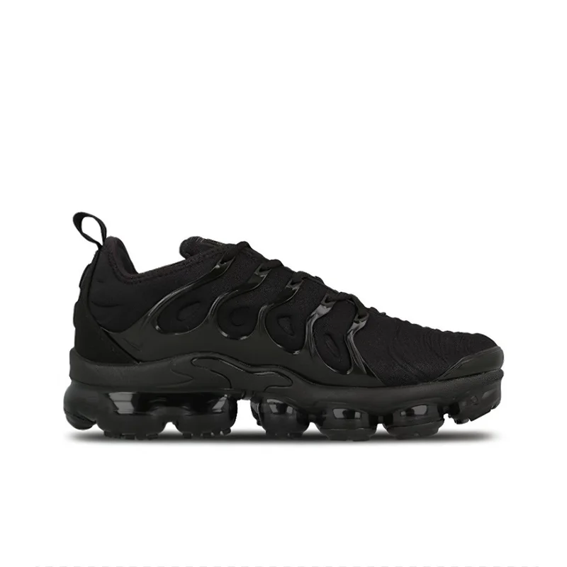 Nike Vapormax Plus TN Men's and Women's Running Shoes Comfortable All-fit Shock-absorbing Air Cushion Darth Vader Black ﻿