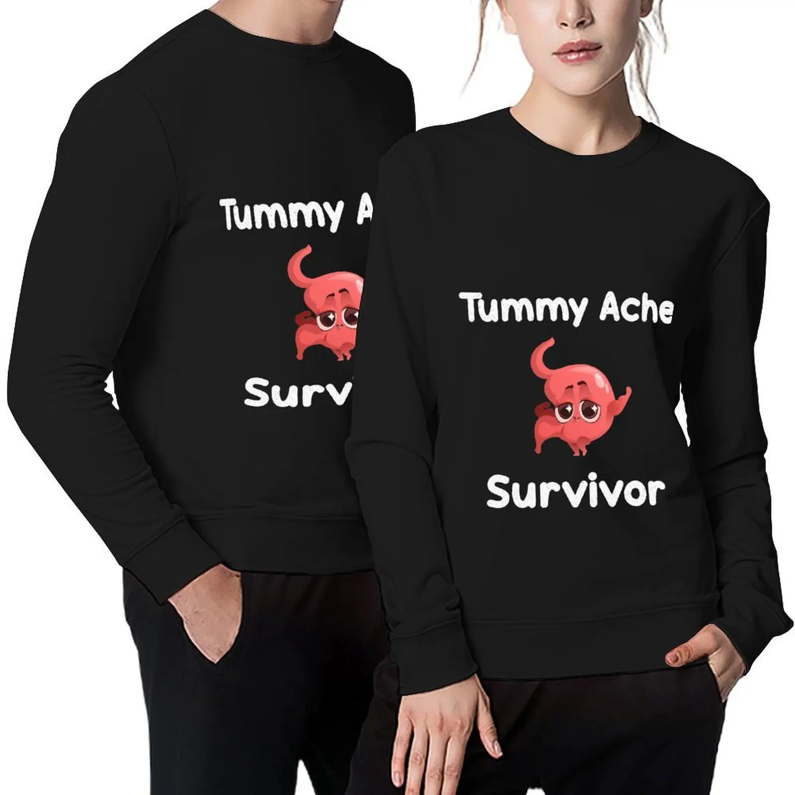 Tummy Ache Survivor Vintage Men Women Gift Pullover anime clothes men's sweat-shirt anime clothing sports sweatshirt man