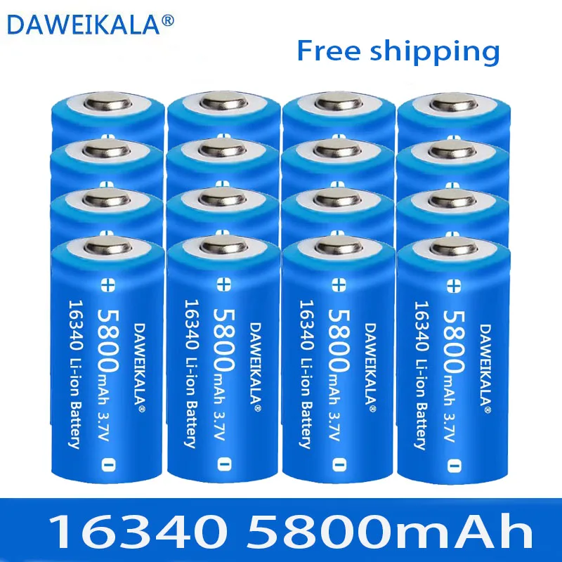 

2023 Daweikala Brand CR123A 3V Lithium Battery CR123 123A CR17345 16340 Button Battery, Used for Dry Main Battery Camera Flashli