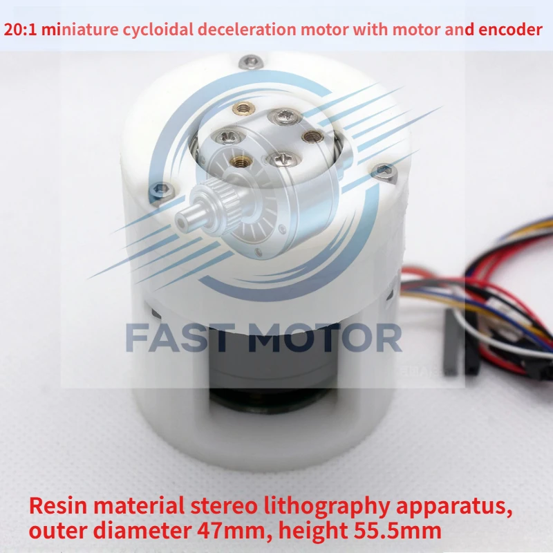

Resin 3D Printing Light Curing Micro Cycloidal Reducer with Brushless Motor Encoder 20: 1 with 3D Model.