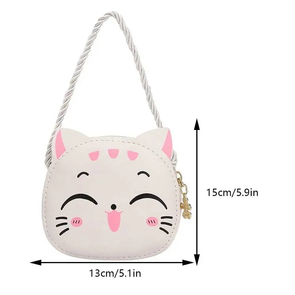 Girls Kawaii Satchel Bag Cartoon Cat Fashion Coin Purse Casual Mini Purse Compact Kids Daily Bags