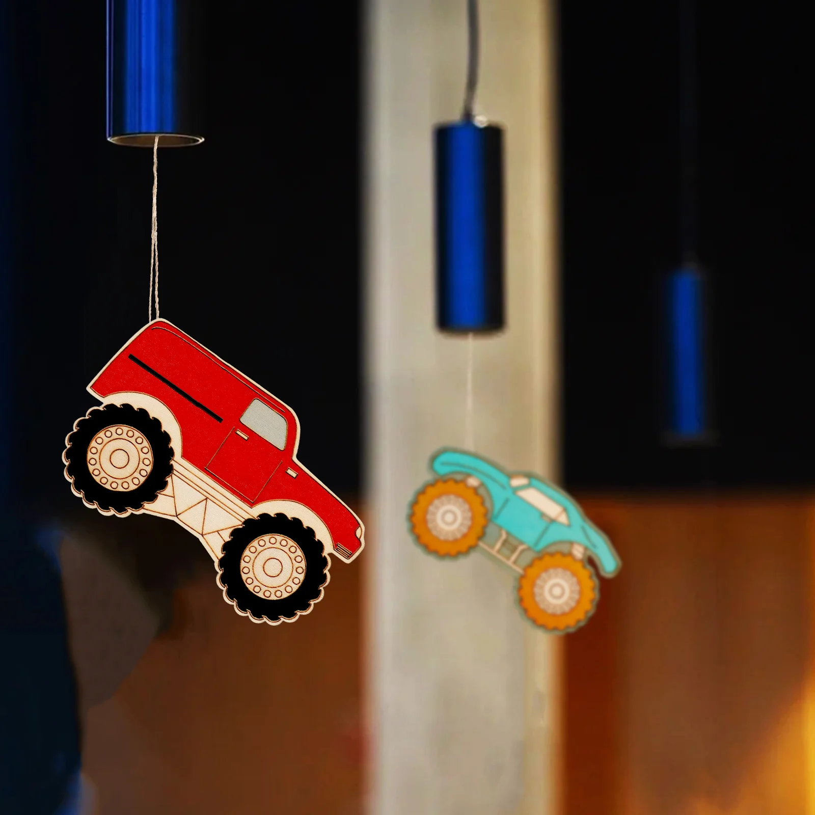 

30 Pcs Monster Truck Decorations Car Cutouts Unfinished Wood Vehicles Paint Crafts Wooden Ornaments Small Blocks Sheets Pieces