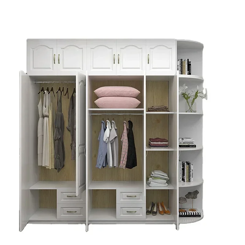 Bedroom household cabinet combination wardrobe small apartment rental environment-friendly large wardrobe