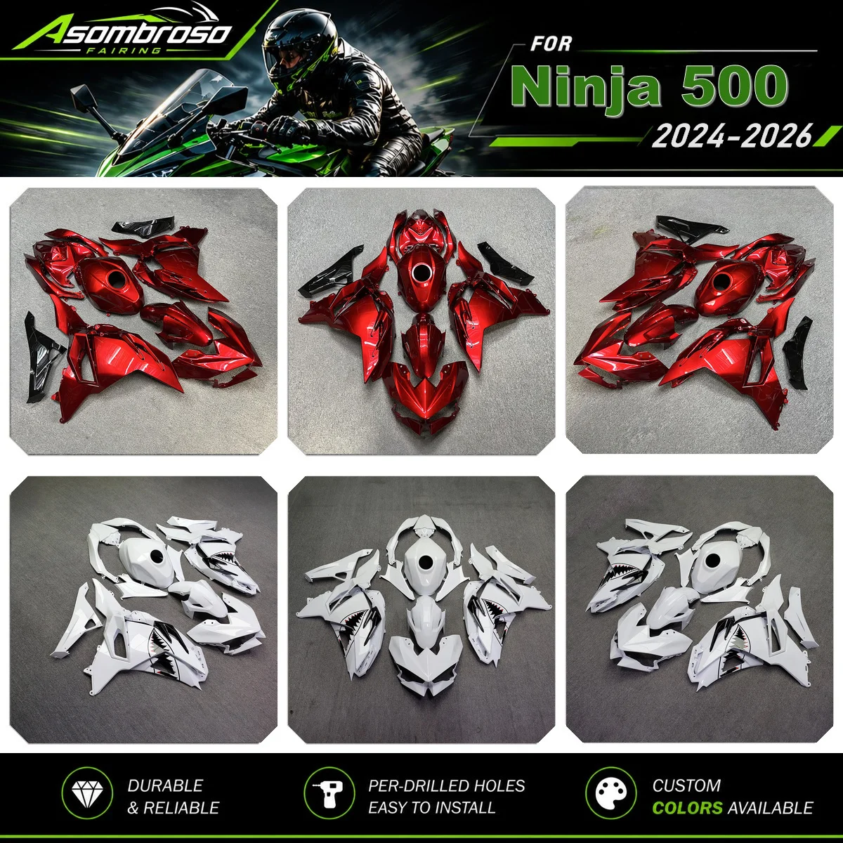 Injection Fairing Kit For Kawasaki Ninja 500 SE 2024-2026 EX500 24 25 26 Motorcycle Bodywork Cowl | Warhawk Edition