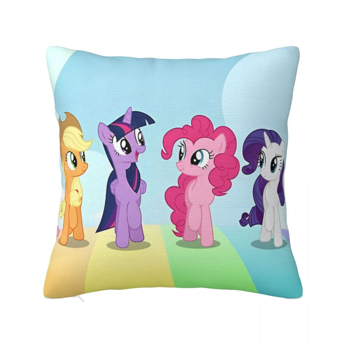 M-My Little PonyS Pillowcase Soft Fabric Cushion Cover Gift Throw Pillow Case Cover Sofa Square 18''