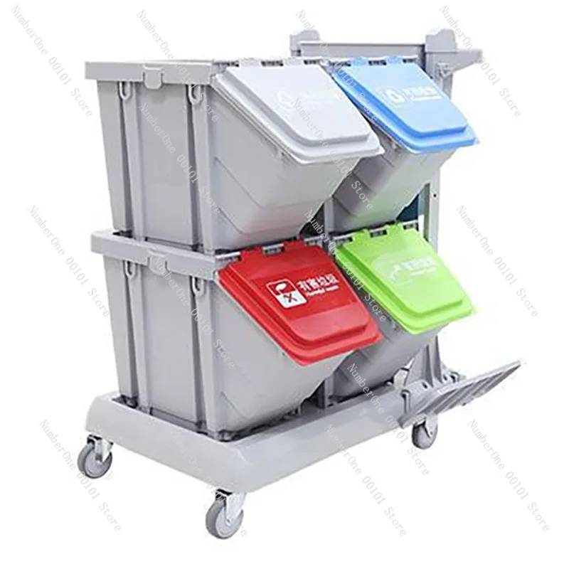 

T4100 Smart Sorting Storage System Cleaning Car with Tool Bag 25L Sorting Box