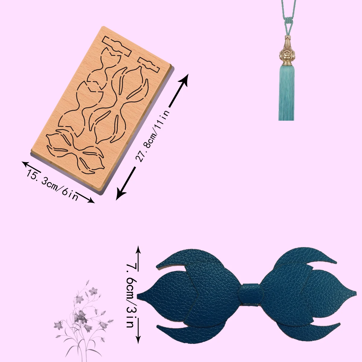 

1piece 7.6cm bow die leather cutting mold, knife cutting machine, DIY handicraft production