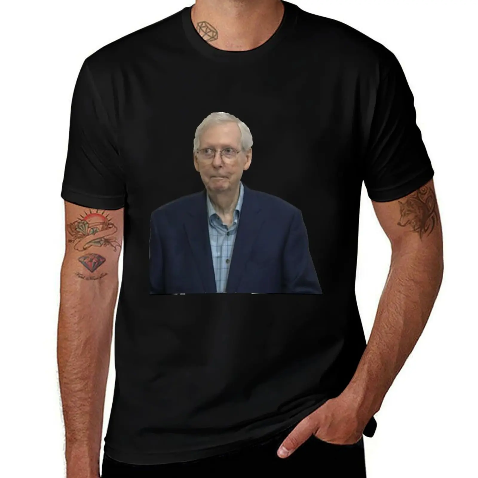 

Футболка Mitch McConnell Freeze, мужские хлопковые забавные футболки для мужчин, винтажная футболка с рисунком