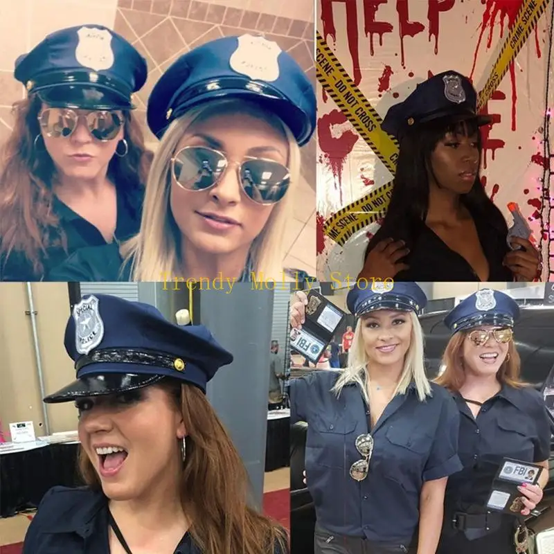 

N5KB Fashion Aviation Octagonal Captain Hat регулируемая крышка с карманом Hat для Masquerade Party