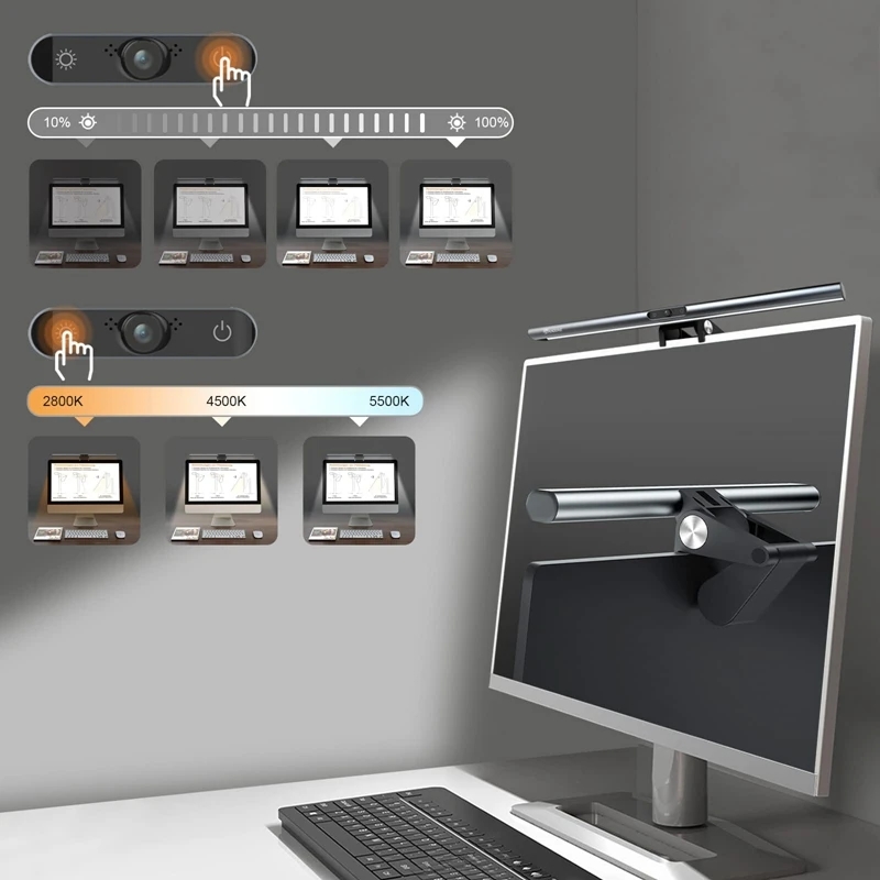 Barra luminosa per monitor del computer Touch Screen Lampada per computer Protezione per gli occhi Barra luminosa per monitor del computer PC