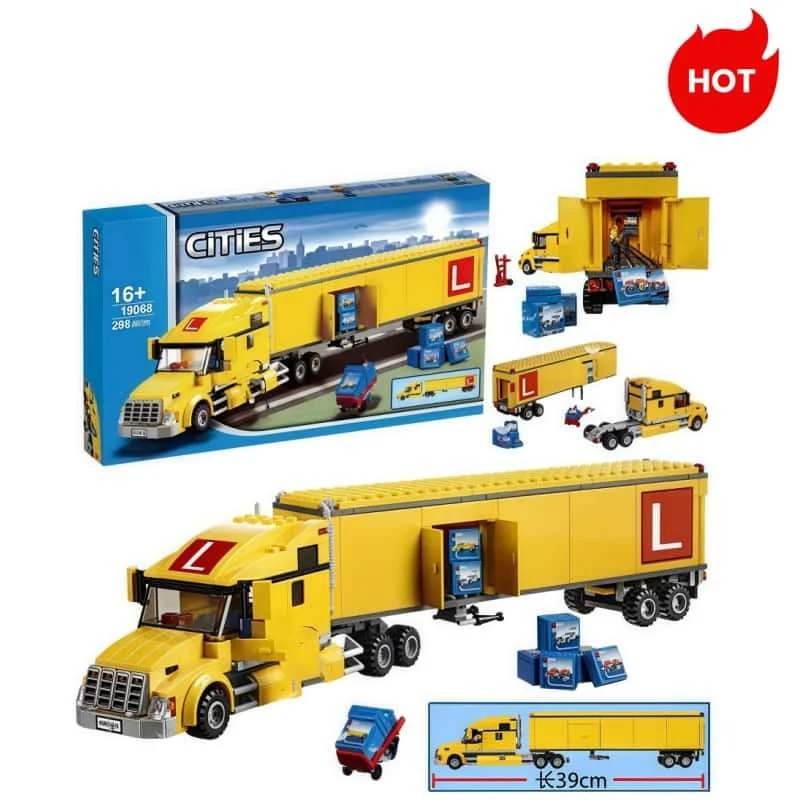 

City Truck Remake City Series Truck Model Forklift Hot Dog Stand Nostalgic Classic Christmas Building Block Set