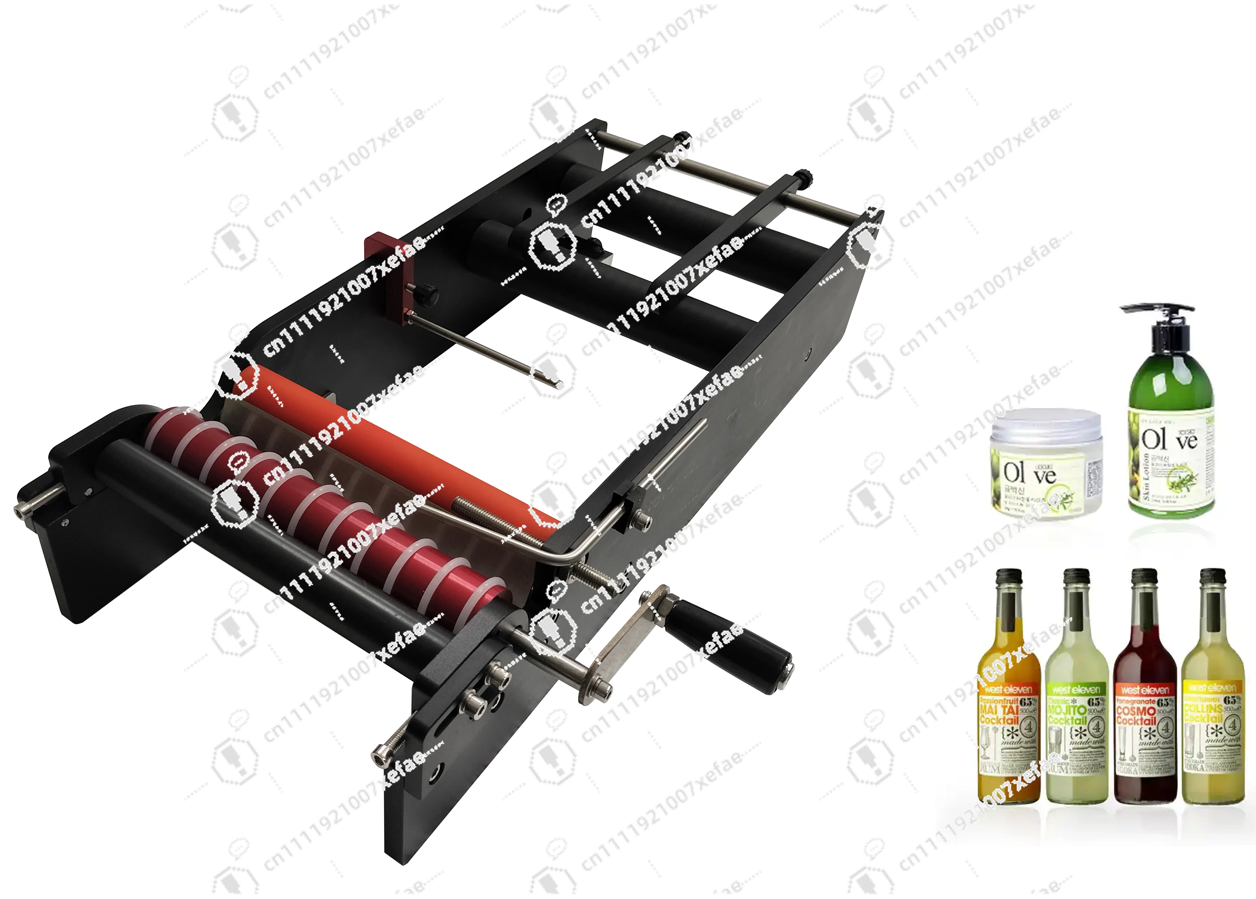 Simple manual hand-held round bottle labeling machine, manual labeling machine