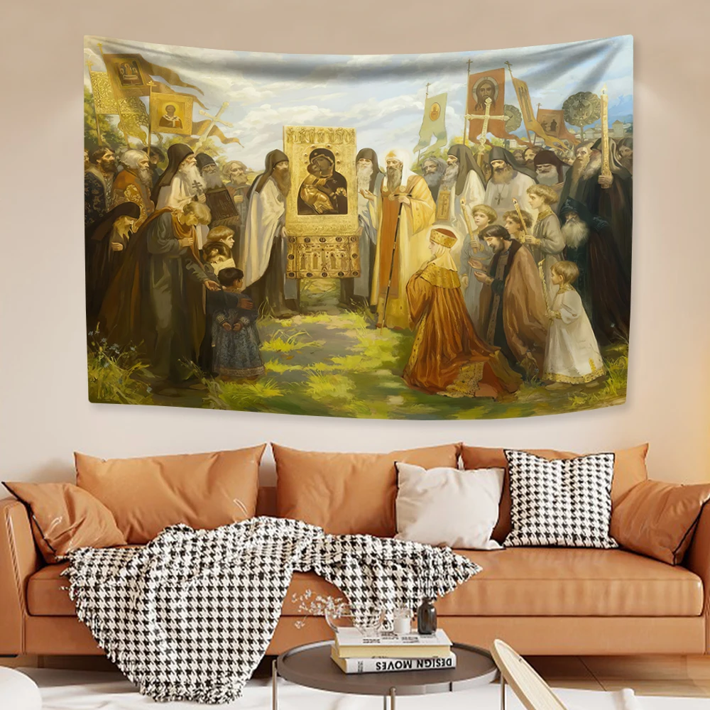 Christmas Epiphany Festival Tapestry Orthodox Church Home Decor Aesthetics Wall Hanging Living Room Background Festival Gifts