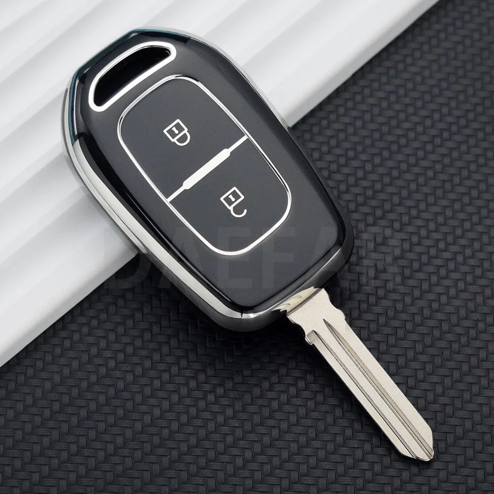 2 Buttons TPU Car Key Cover Case Shell for Renault Duster Dacia Scenic Master Megane 2016 2017 Auto Accessories