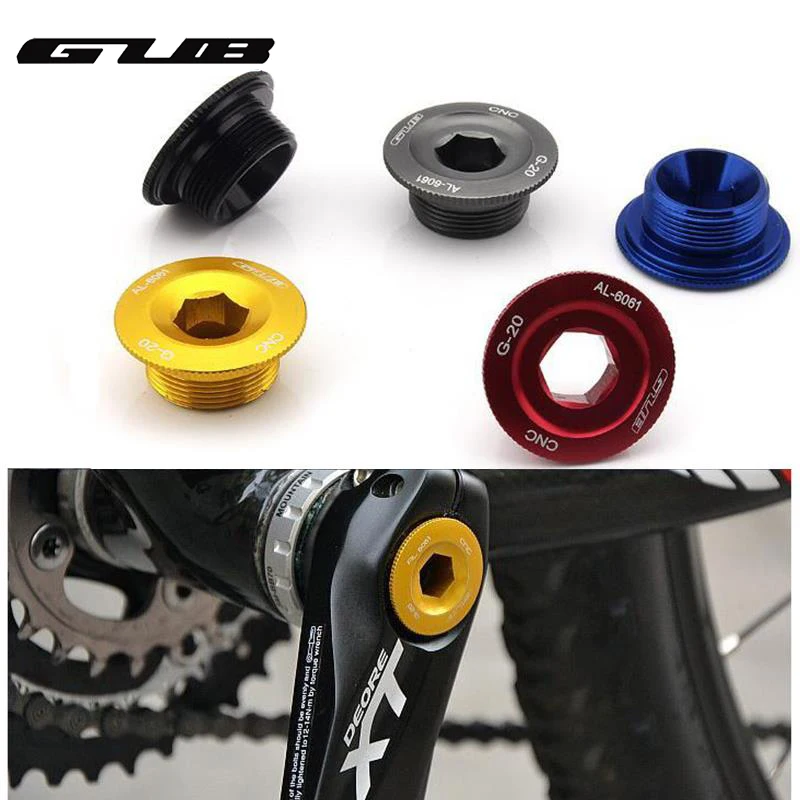 GUB M20 G-20 Bottom Bracket Chainwheel BB Cranks Cover Cups Arm Bolt CNC AL-6061 MTB Crankset Fixing Bolt Screw CNC for SHIMANO