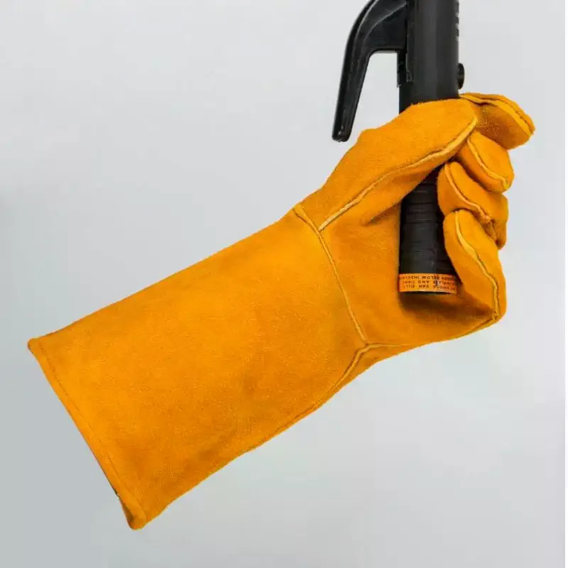 

40cm Safety Work Labor Glove Welding Gloves Heat Cut Resistant Insulated Custom Design Welding Leather Gloves