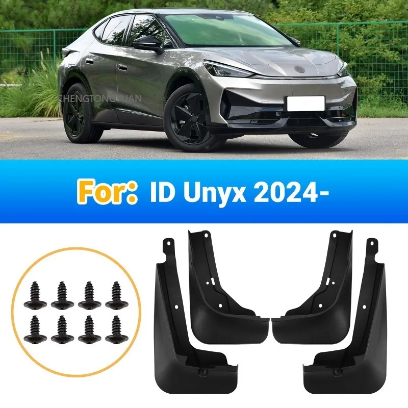 Mudguards FOR VW Volkswagen ID Unyx 2024-2026 Automotive for Fender Mudguard Vehicle Exterior Decor ABS Protective Accessories