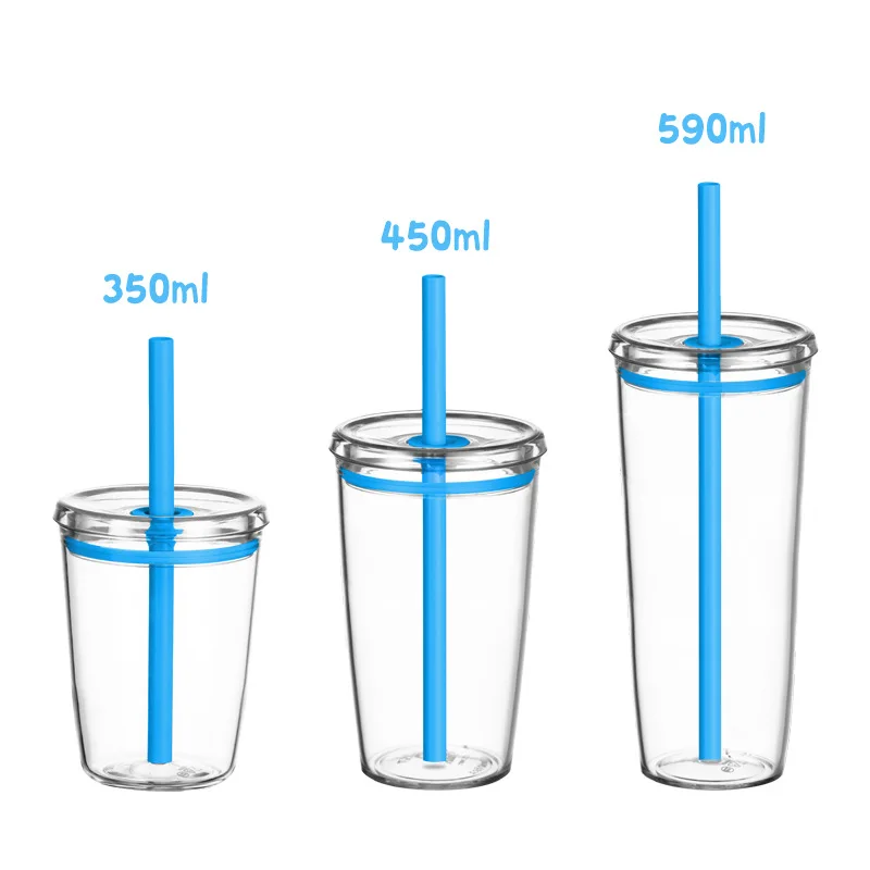 590ml Tritan Single-layer Water Cup With Straw And Sealed Lid For Women And Students,Outdoor Drinking Utensils,Gift Coffee Mug
