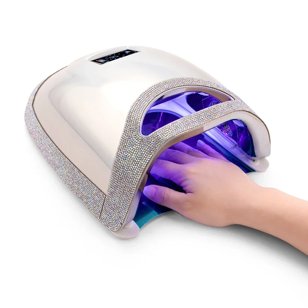 Cordless UV LED Nail Light Lamp Shiny Nail Dryer Rhinestones Rechargeable 48w LED UV Nail Lamp With Private Logo