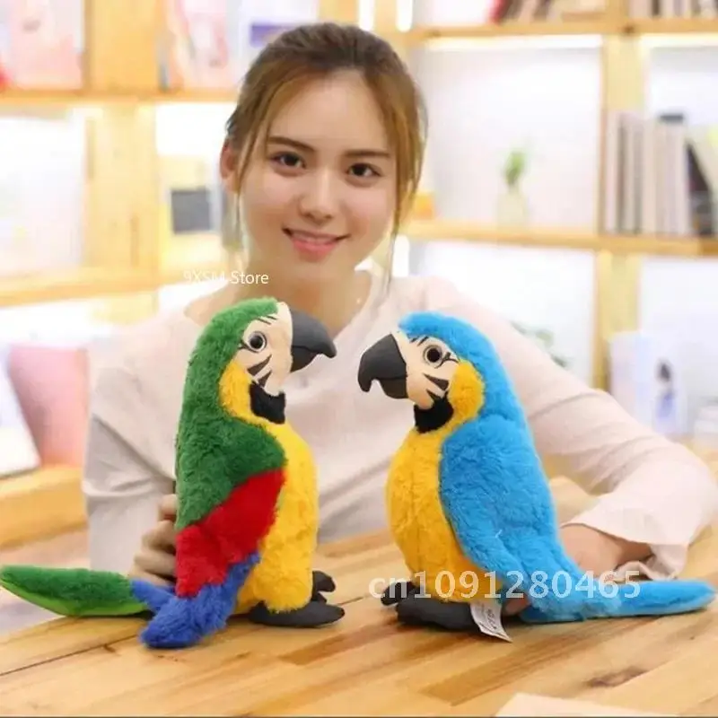 1pc Lifelike Parrot Plush Toys Soft Simulation Psittacidae Macaw Stuffed Toy Cute Wild Animals Birds Dolls Children Kids Gift