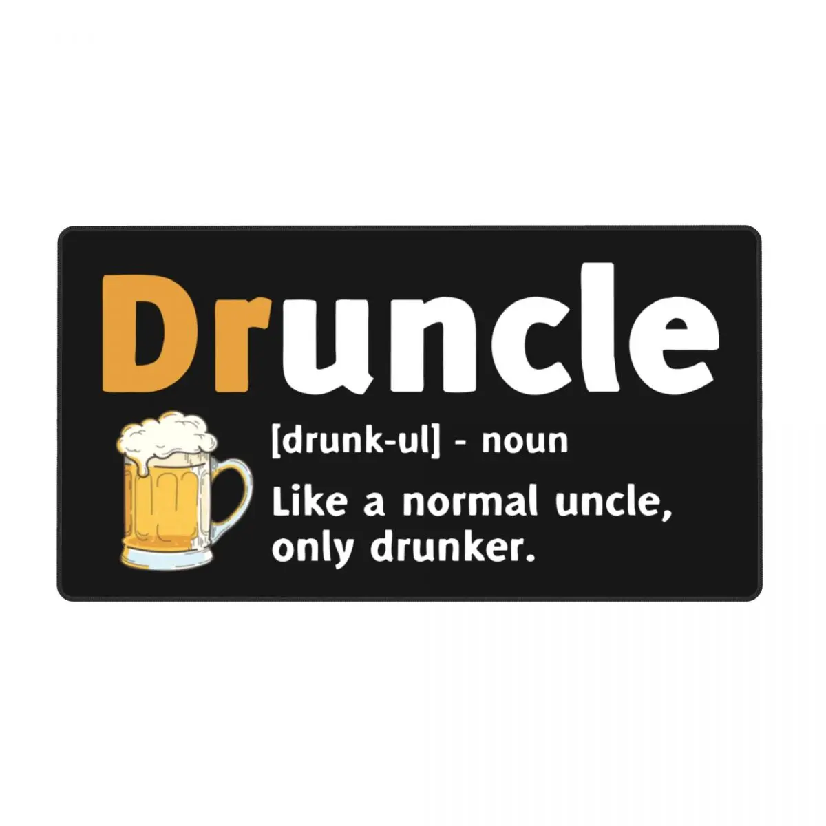 Druncle druncle engraçado tapete de teclado mousepad grande computador portátil anti-deslizamento de borracha natural mouse pad