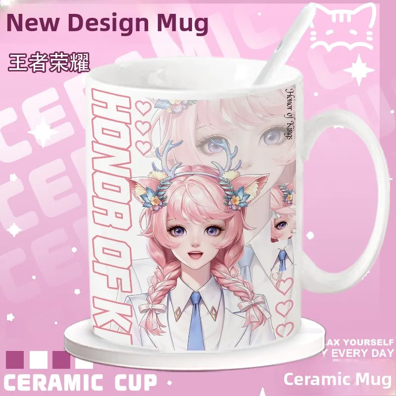 

Высококачественная кружка Cerc Mug с дизайном Angxiang Sun Zhaomu, светящаяся, в стиле King Glory, подарочная, с мультяшным дизайном, с одной ручкой