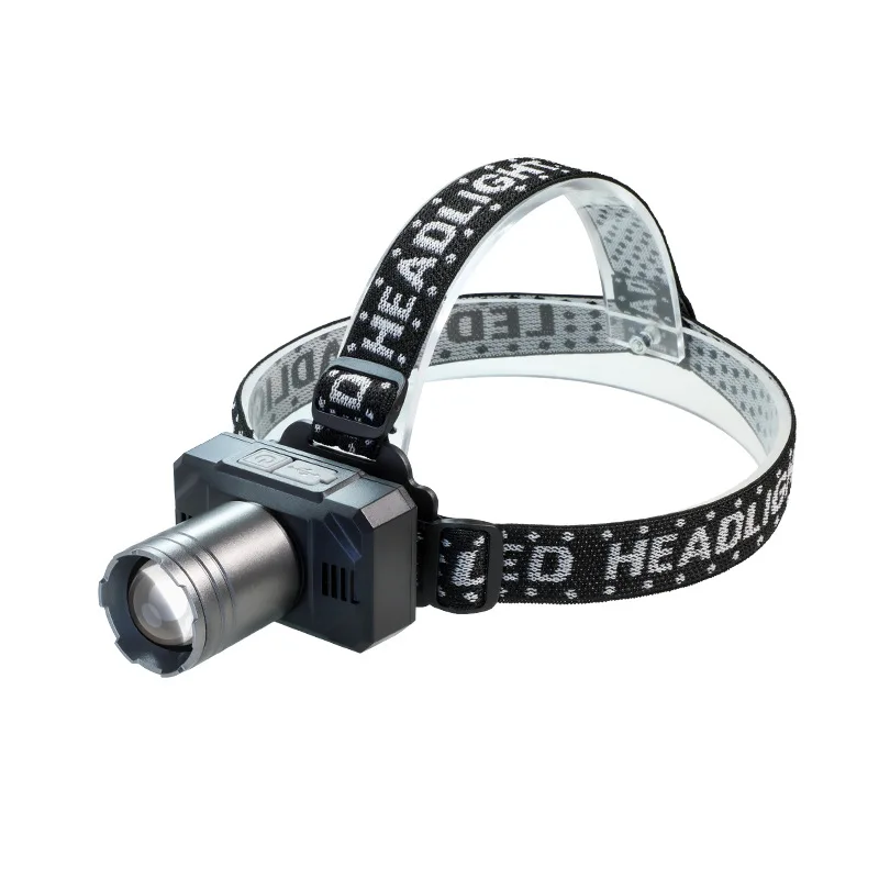 Rechargeable Telescopic LED Headlight Outdoor Wearable Strong Light for Night Riding And Fishing - Adjustable Focus