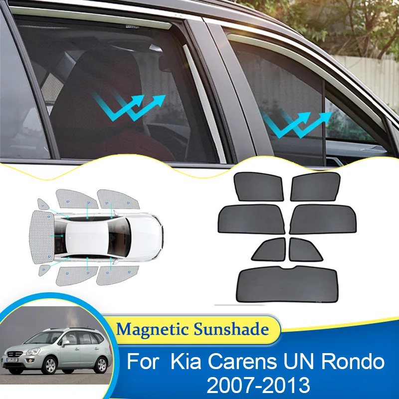 For Kia Carens UN Rondo 2007 2008 2009 2010 2011 2012 2013 Sunshade Magnetic Curtain Window Visor Mesh Car Auto Part Accessories