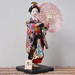 30cm Traditional Japanese Geisha Figurines Statues Japanese Kimonos Dolls Ornaments Home Restaurant Desktop Decoration Gifts