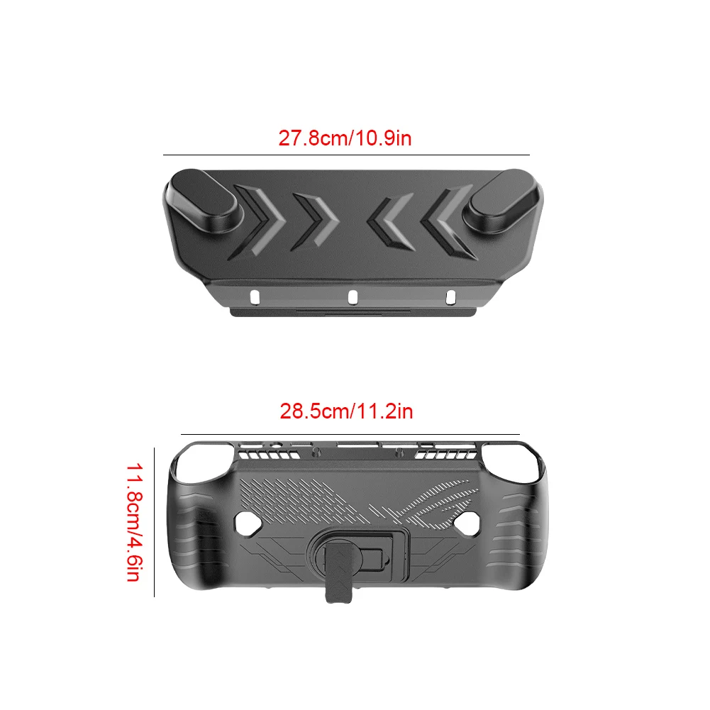 For Asus ROG Ally X TPU Protective Skin Case Shockproof with Stand Drop-proof Anti-Scratch All-round Protection Game Accessories