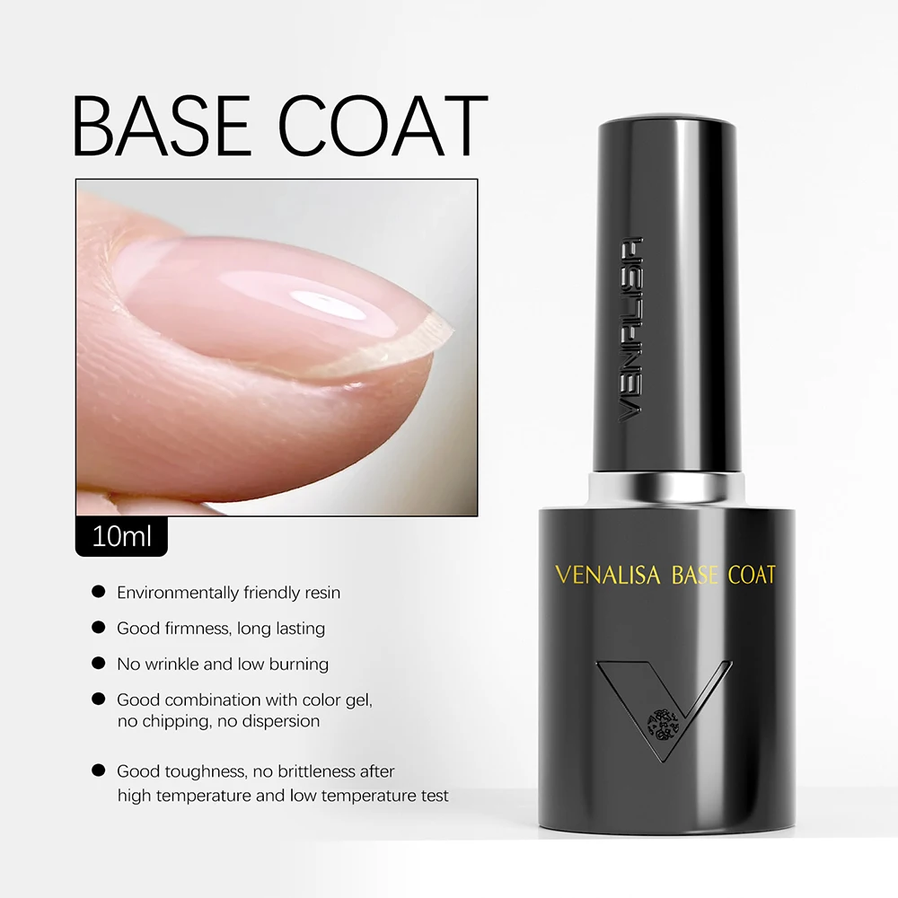 1/2/3 Stück Kit Venalisa 10 ml Nagelgellack HEMA/TPO Free Base Ultra Glossy Diamond Tempered Long Wear Top Coat Matt Gel Lack