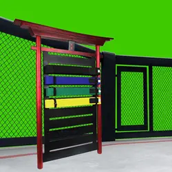 Wood Karate Belt Display Rack Wooden with Metal Hook for Kids and Adults Gifts Belt Rack Taekwondo Belt Display Holder