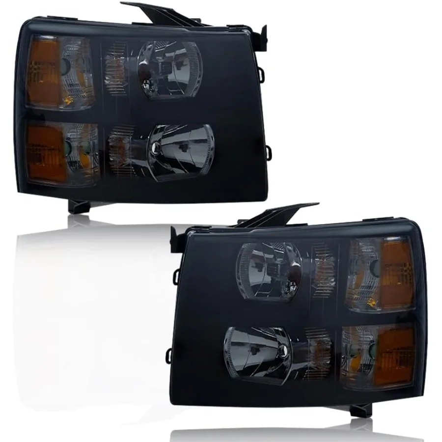 

Headlights Assembly Front Headlamp Assembly Front Headlamp Lamps 1 Pair Compatible with Chevy Silverado 1500 2500 3500HD 200720