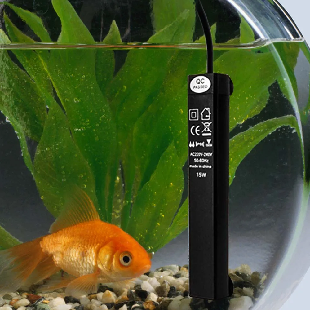 110-240V Fish Tank Heating Rod 15W 25W Low Water Level Tortoise Heating Rod Automatic Constant Aquarium Temperature Small Mini