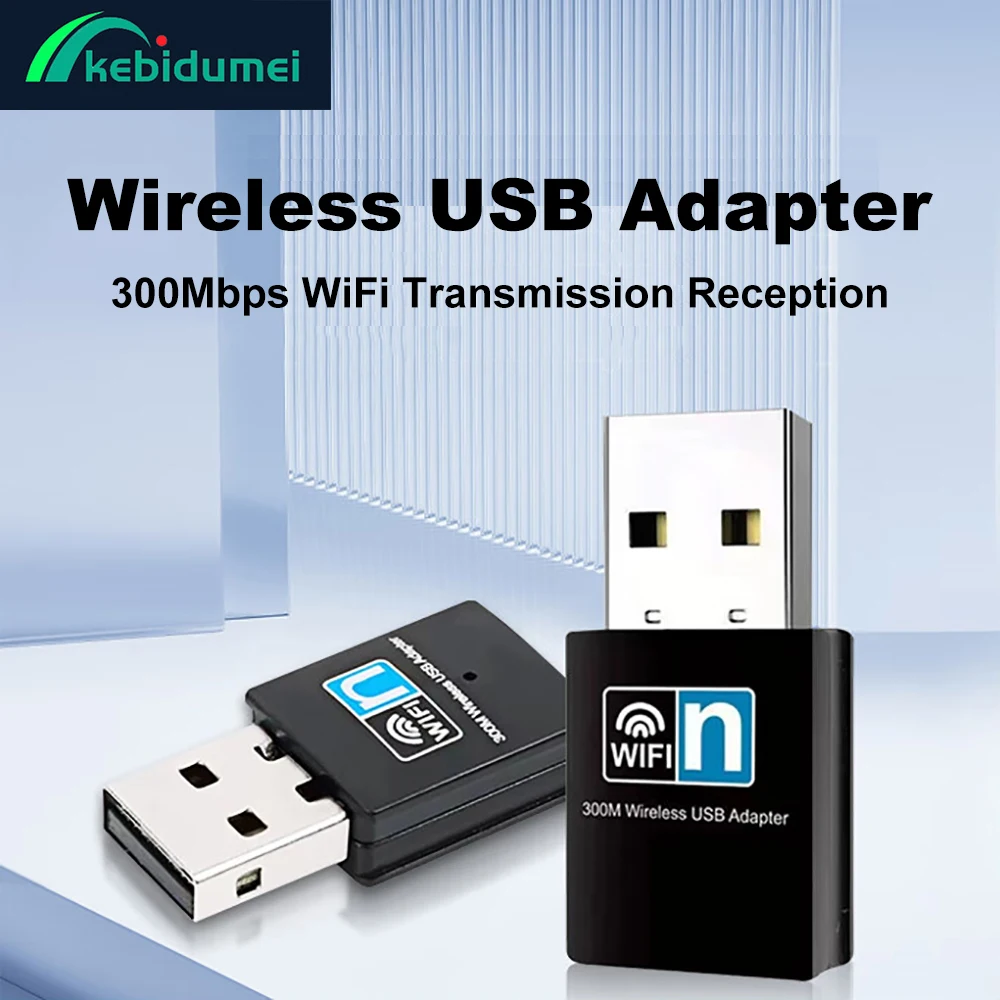 

Kebidumei USB WIFI адаптер 300 Мбит/с Ethernet сетевая карта USB-ключ 2,4 ГГц 802.11b/g/n прием сигнала для ПК ноутбука Win 7/8/10
