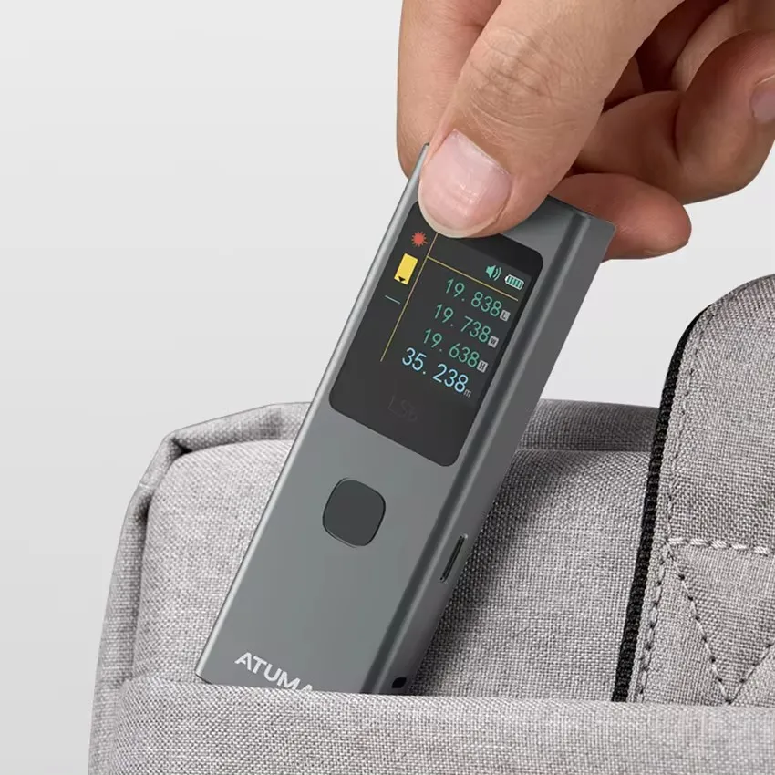 DUKA ATuMan 신형 LS6 레이저 레벨 거리측정기 OLED 480mAh 충전식 40M 미니 거리계 각도 측정 도구 2 in 1