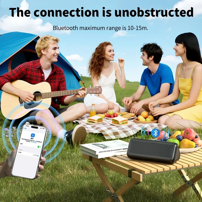 Wireless Waterproof With 5000mAh High Capacity Battery Speaker for Home Party Outdoor Mini Portable Solar Charger Speakers