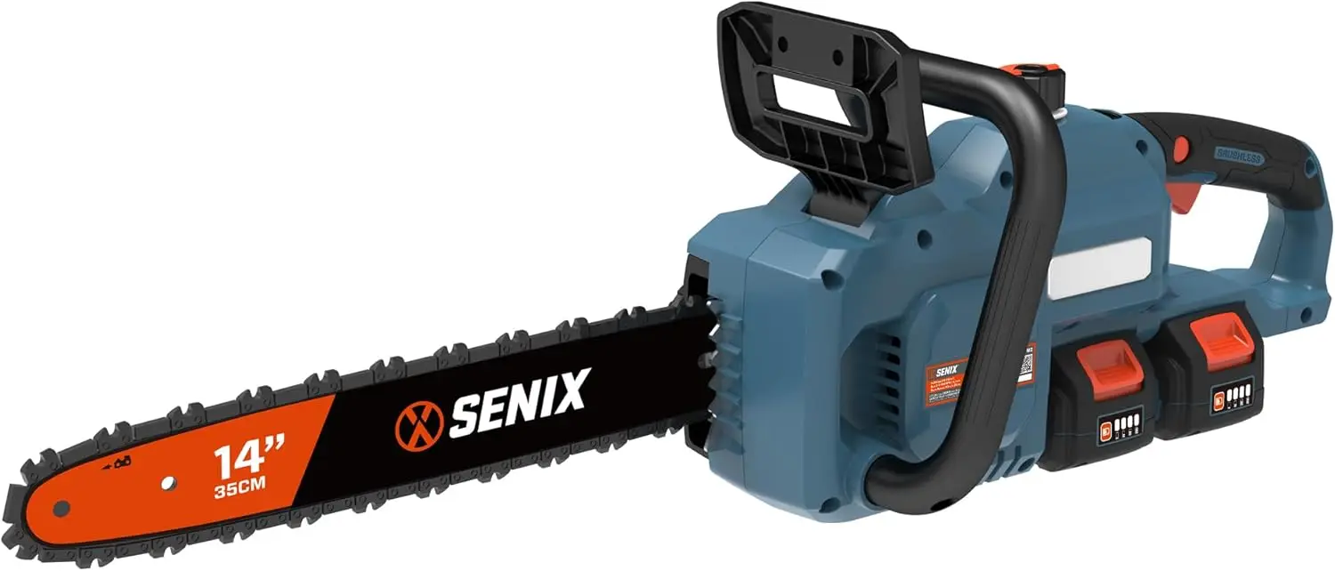 

40V 14" Electric Chainsaw, Cordless Battery Powered Chainsaw, Brushless Chain Saw, Includes 2x4Ah Batteries & Charger, Garden To