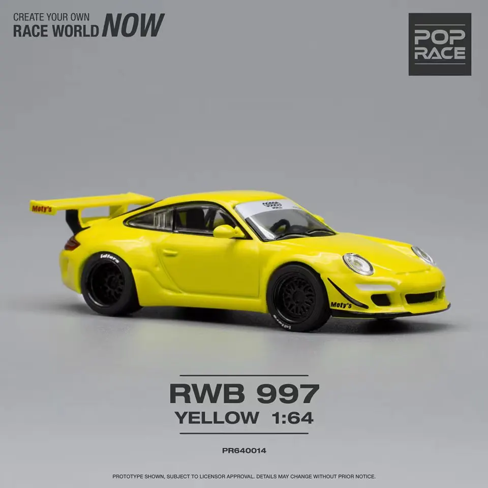 POPRACE 다이캐스트 모델 자동차, 1:64 RWB 997