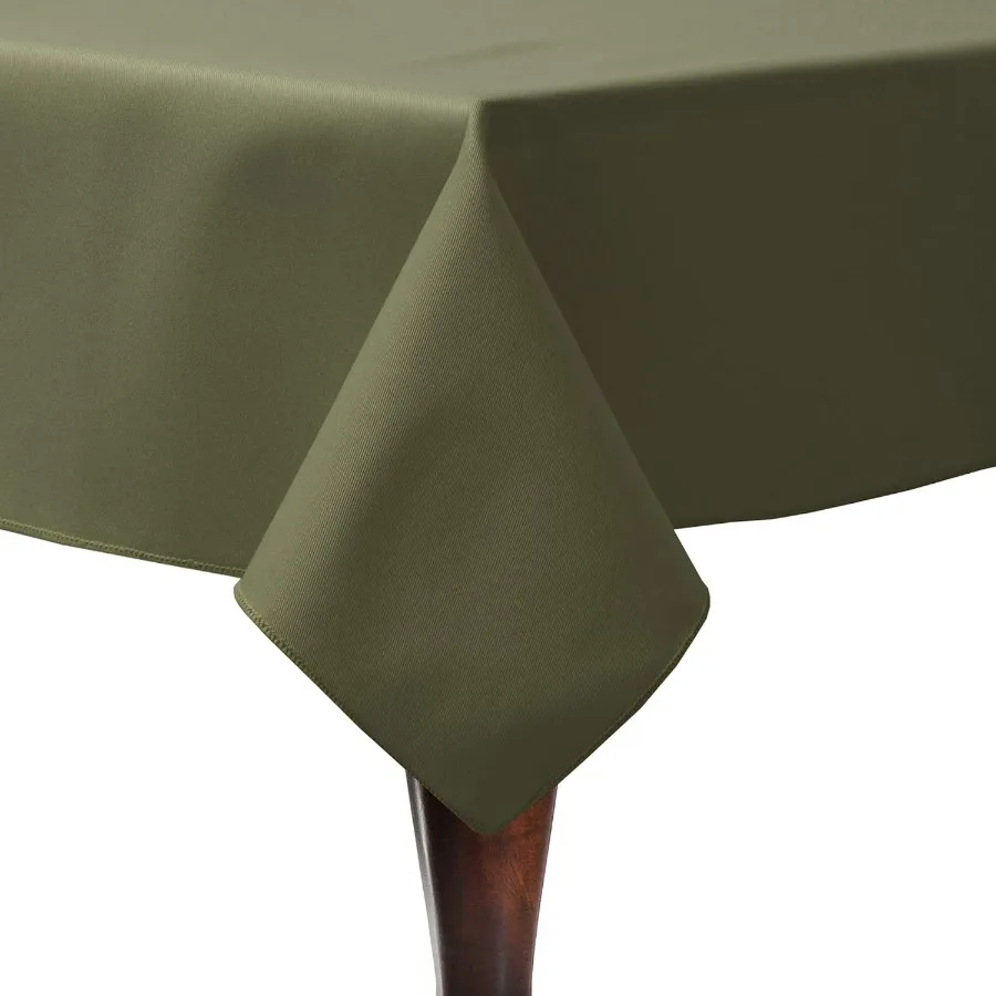 

3 Pack- Poly-Cotton Twill 54 x 54-Inch Square Tablecloth, Olive Green