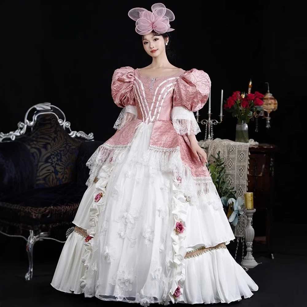 

European Court Skirt Medieval Dress Royal Retro Performance Costume Catwalk Stage Photo Drama Dress Women Vestidos De Graduación
