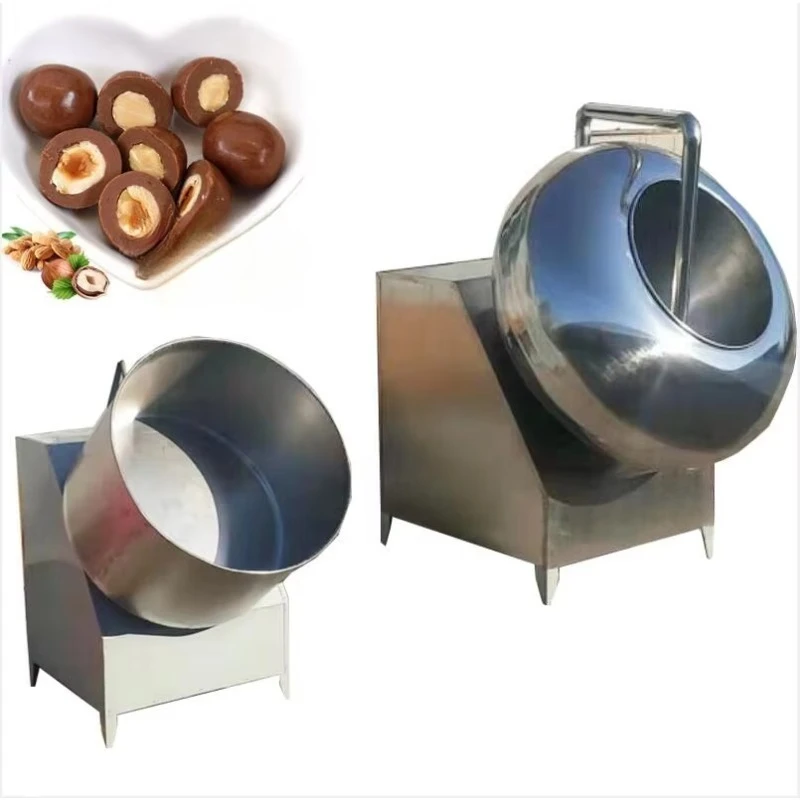 New Automatic Durable Stainless Steel Multifunctional Flavoring Coating Candy Making Machine Production Line Nuts Coated Machine